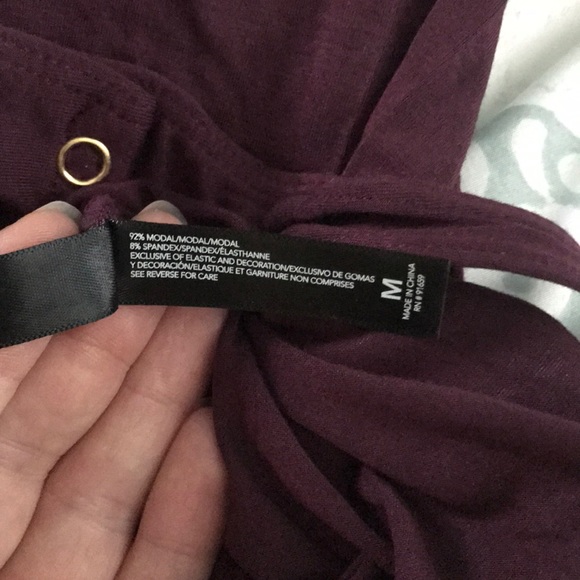 Sam Edelman Boatneck Bodysuit - in bergundy - Picture 7 of 8